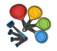 Kueohse Set Misurini e Cucchiai Dosatori nel Silicone Pieghevoli, Misurini per la Cottura di Prodotti da Forno Dosatori Dosatori, per la Cottura nel Cucina