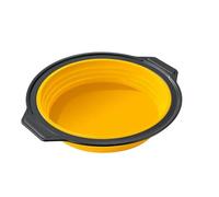 Kueohse Stampo A Forma Rotonda Pieghevole In Silicone per Torte, Mousse, Fondente, Cilindro per Pasticceria, Dessert, Gelatina, Giallo
