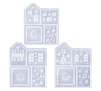 Kueohse Stampo In Silicone A Forma di Casa, Stampo In Resina Epossidica, Stampo per Portacandele A LED, Stampi In Silicone per Creazioni Artistiche e Romantiche