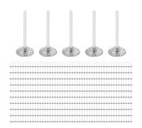 Kueohse Stoppini per Candele da 500 Pezzi Stoppini per Candele un Basso Fumo da 1 Pollice con Linguette nel Metallo Stoppini per Candele per Candele