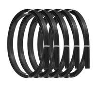 Kueohse Strisce di bambù per intrecciare, 7/16 x 10 piedi, confezione da 5 bastoncini sottili in rattan piatto per il fai da te, colore nero
