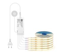 Kueohse Striscia LED COB Dimmerabile con Sensore Tattile il Mobiletto, Adatta per Camera da Letto, Guardaroba, Cucina Interna, Resistente e Facile da Installare, Spina Europea