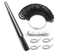 Kueohse Strumento per Misurare Anelli da 7 Pezzi per Uomini e Donne, Include Misuratore per Anelli, Misuratori per Anelli, Kit per La Creazione di Anelli
