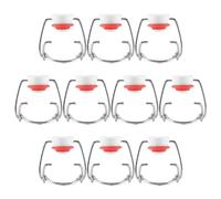 Kueohse Swing Top - Tappo apribottiglie in vetro per bottiglia, stile bottiglia, 10 pezzi