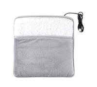 Kueohse Tappetino riscaldante elettrico 5 V USB per /piedi in inverno, lavabile, per casa, ufficio, piedi, gambe, vita, 30 x 30 x 2,5 cm