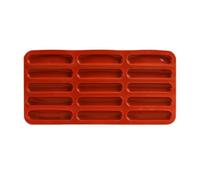 Kueohse Tiramisu - Stampo in silicone per biscotti con 15 cavità per cioccolato, a strisce lunghe in silicone