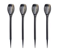 Kueohse Torcia Solare da 4 Pezzi per Decorazioni da Giardino 12 Luci Solari A LED per Esterni Luci Solari Impermeabili Torcia A Luce Solare Durevole