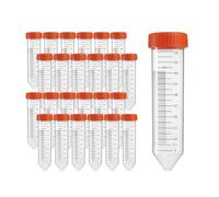 Kueohse Tubi conici per centrifuga, 50 ml, 50 pezzi, in polipropilene sterile di alta qualità, tappi a vite a prova di perdite
