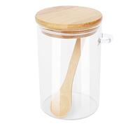 Kueohse Vaso di Immagazzinaggio di Vetro Sigillato Scatola Contenitore con Coperchio e Cucchiaio per Tè Allentato Sale Coffee Bean Preservation