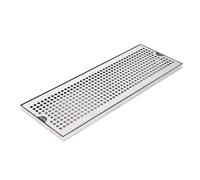 Kueohse Vassoio Raccogli In Acciaio per Bar, Vassoio Rettangolare per La Raccolta 'Acqua, Vassoio per Lo Scolo 'Olio, 50x17,5x1,5 cm