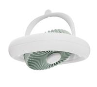 Kueohse Ventilatore da Soffitto Ventilatore Oscillante con 7 Pollici 4000 MAh 4 e Luce Calda Lampada A LED USB Ventilatore da Soffitto da Scrivania-A