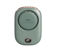 Kueohse Ventilatore Portatile Appeso al Collo, Mini Ventilatore Indossabile da 2000 MAh, Dispositivo di Raffreddamento 'Aria A 3 Velocità Ricaricabile USB Alimentato A Batteria Verde