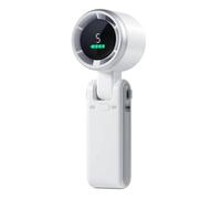 Kueohse Ventilatore Turbo Portatile Portatile, 5, Funzionamento A Batteria, Fino A 12 Ore di, Ventilatore Manuale con Air Turbo Tech Bianca