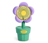 Kueohse Ventola USB Portatile di Ricarica Ventola ABS Stile Carino per Regali di Compleanno Viola