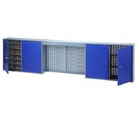 Küpper Armadio sospeso 70187, 36 scatole impilabili, 4 ripiani, 240 x 60 x 20 cm, blu oltremare