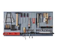 Küpper - Portautensili forati, 1200 x 600 mm, colore: argento, 3 pezzi, con 12 ganci