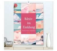 Küste im Einklang (hochwertiger Premium Wandkalender 2026 DIN A2 hoch), Kunstdruck in Hochglanz: Klare Linien und dezente Farben schaffen Räume für ... Momente der Stille und des inneren Friedens.