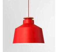 KUEYANB Lampada A Sospensione Con Paralume In Metallo E Cappuccio In Legno | Robusto guscio in metallo, facile da pulire, portalampada universale E26, installazione rapida, perfetto per bar, ristoranti