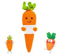 KufaerBeam Positive Carote Idea Regalo Compleanno - Creative Knitted Positive Carote Doll - Gadget Scrivania Carino Portafortuna, Regali Originali per Laurea Collega Sorella Amica Ufficio