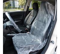 Kufeiper 100 Pezzi Coprisedili in Plastica Usa e Getta per Auto,Coprisedili Trasparente Monouso,Copri Sedili Coprisedili Auto Anteriore Universali Impermeabili e Antipolvere