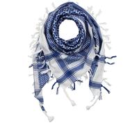 Kufiya - bianco - blu - Shemagh - Sciarpa Arafat