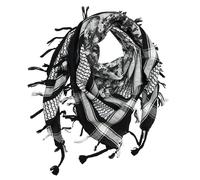 Kufiya pixel camuffamento nero bianco Shemagh Sciarpa Arafat