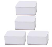 Kufoo Rialzo autoadesivo per mobili, in feltro, 4 pezzi, rialzo letto, 500 kg, forte cuscinetto per divano e camera da letto (bianco)