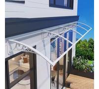 Kufu01 Tettoia per Porta e Ingresso, Tenda da Sole in Policarbonato, Protezione UV e Pioggia, Non Deformabile, 120x300cm/47"x118", Colore: A