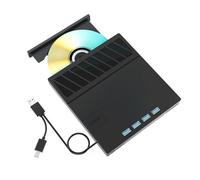 Kufughty USB 3.0 Type-C Moltiplicazione unità Ottica Blu-Ray Esterna Lettore CD/Dvd/BD -/+RW Masterizzatore Lettore di Masterizzazione per PC Portatile