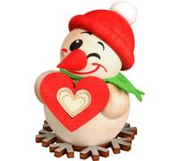 Kugelräucherfigur Piccolo Fresco Man con Cuore Bxhxt = 6x8x7cm Nuovo