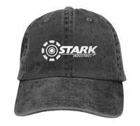 KUGEUII Cappellini da Baseball Unisex in Puro Cotone Traspirante Iron Man Tony Stark Industries Hero Distressed Denim Caps Hat Activities Cappello Regolabile Snapback Regali Personalizzati