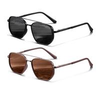 KUGUAOK Occhiali da sole polarizzati da aviatore, per donne e uomini, protezione UV, senza grovigli, occhiali da sole vintage alla moda
