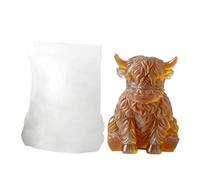 Kuh-Silikonform,Wiederverwendbare 3D Silikonform, niedliche Wohndekoration,Tier-Gießform - Für Feiertage, Geburtstage, Büros, Zuhause, Räume, Schreibtische, Tischplatten, Wochentage, Schulen und Wohnh