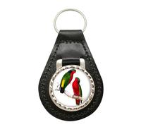 Kuhl's Lorikeet Di Edward Lear Portachiavi In Pelle