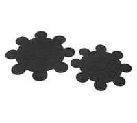 KUHN RIKON 20037 Set di 2 Protezioni per pentole e padelle, Colore: Nero, Silicone