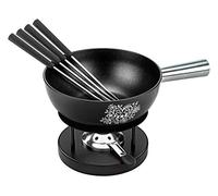Kuhn Rikon 32275 - Set per fonduta di formaggio Alpenliebe, 22 cm, colore: Nero