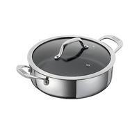 KUHN RIKON 37476 - Padella con coperchio in vetro, 24 cm, in acciaio INOX