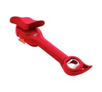 KUHN RIKON Apriscatole multiuso per auto Safety Master rosso, senza bordi taglienti, pulito e sicuro, apre lattine, bottiglie e altro ancora