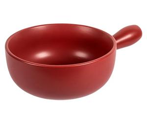 KUHN RIKON Caquelon Classic rosso opaco, Ø 23 cm, capacità 2,6 litri, per 4-6 persone, argilla di alta qualità