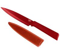 KUHN RIKON Coltello Multiuso Colori+, in Acciaio Inox, Colore: Grafite Red