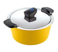 KUHN RIKON HOTPAN COMFORT Casseruola da Portata 3 litri/22 cm, a induzione, in Acciaio Inox, Giallo