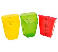 Kuhn Rikon "Mise en Place Caraffa Graduata Set, Acciaio Inossidabile, Multicolore, 3 Pezzi