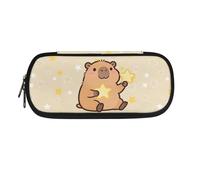 Kuiaobaty Astuccio per bambini di grande capacità, resistente, con doppia cerniera, per scuola e ufficio, Star Capibara, One Size, Animale