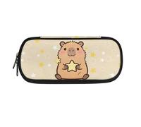 Kuiaobaty Astuccio per bambini di grande capacità, resistente, con doppia cerniera, per scuola e ufficio, Star Capibara a, One Size, Animale