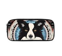 Kuiaobaty Astuccio per bambini per la scuola, per la scuola, per cancelleria, per ragazzi e ragazze, Cane Border Collie, Zaino per la scuola