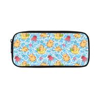 Kuiaobaty Astuccio per matite da ragazza con capybara cartoni animati con cerniera, astuccio per matite per bambini, con stampa di capybara e nuoto