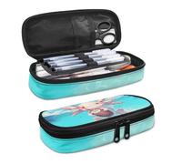 Kuiaobaty Astuccio per matite da ragazza con scomparto per penne integrato, grande capacità, resistente borsa per riporre articoli scolastici per bambini, Axolotl Estate, One Size, Animale