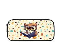 Kuiaobaty Astuccio per matite per bambini, materiale scolastico, per adolescenti, carino, per ragazze e ragazzi, grande astuccio per penne, Gufo, Zaino per la scuola