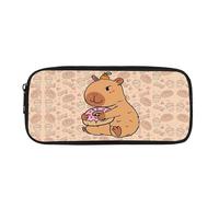 Kuiaobaty Astuccio per matite per bambini, materiale scolastico, per adolescenti, carino, per ragazze e ragazzi, grande astuccio per penne, Capibara, Zaino per la scuola