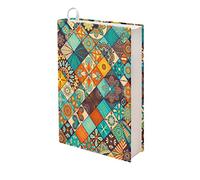Kuiaobaty Boho Ethnic Book Sleeve Cover Fit per 28 x 22,9 cm, Colorato Marocchino Modello Libro Protettore Panno Copertura Lavabile Tessuto